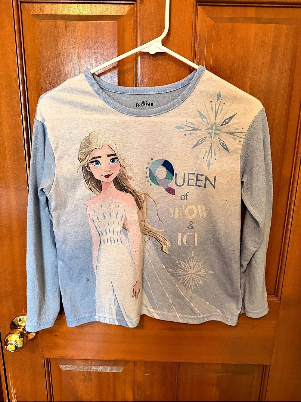 Disney Frozen II Elsa Queen of Snow & Ice Long Sleeve Top
